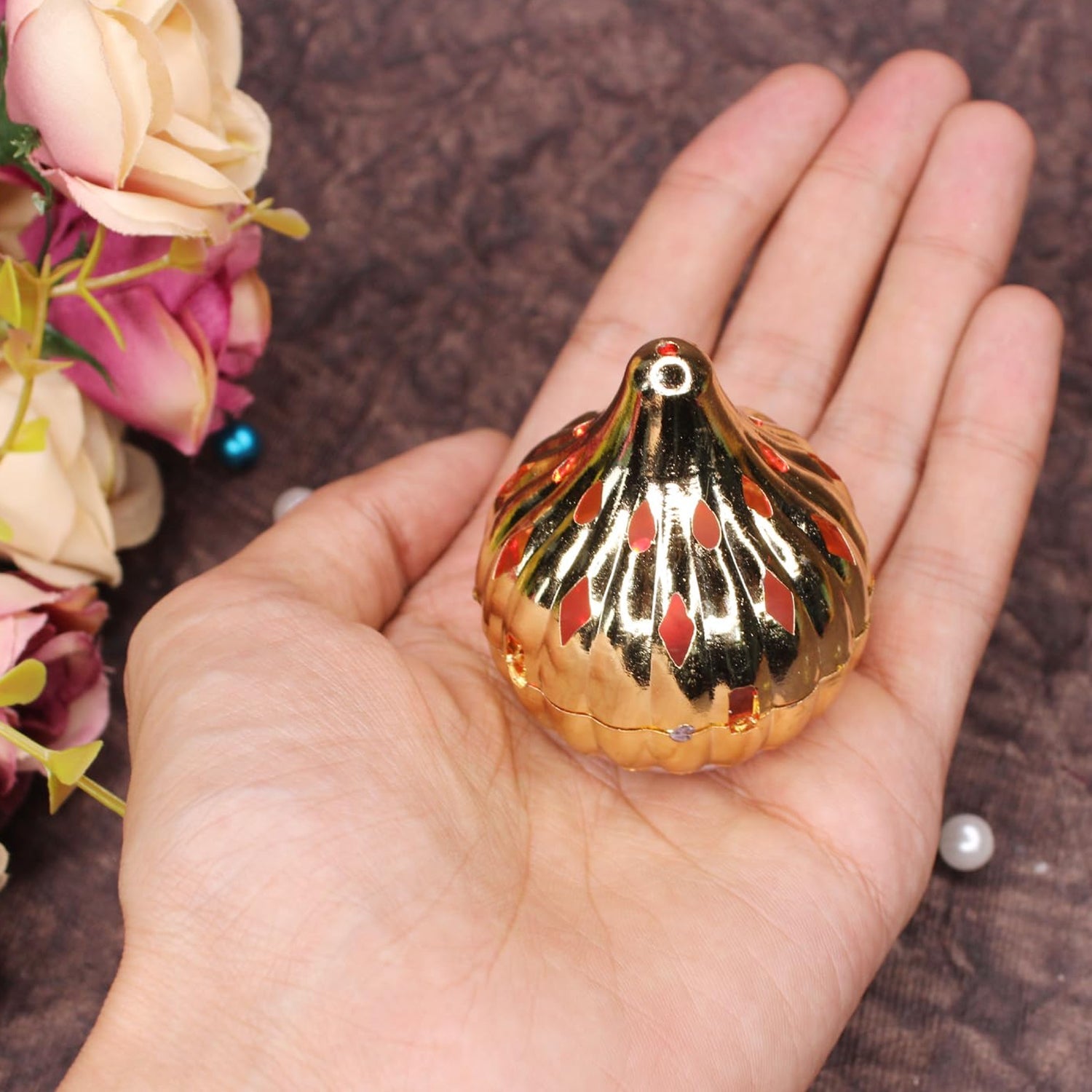 Multicolor Modak Shaped Color Changing LED Light (1 Pc) Multicolor Modak Shaped Color Changing LED Light (1 Pc)